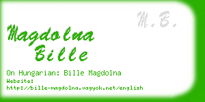 magdolna bille business card